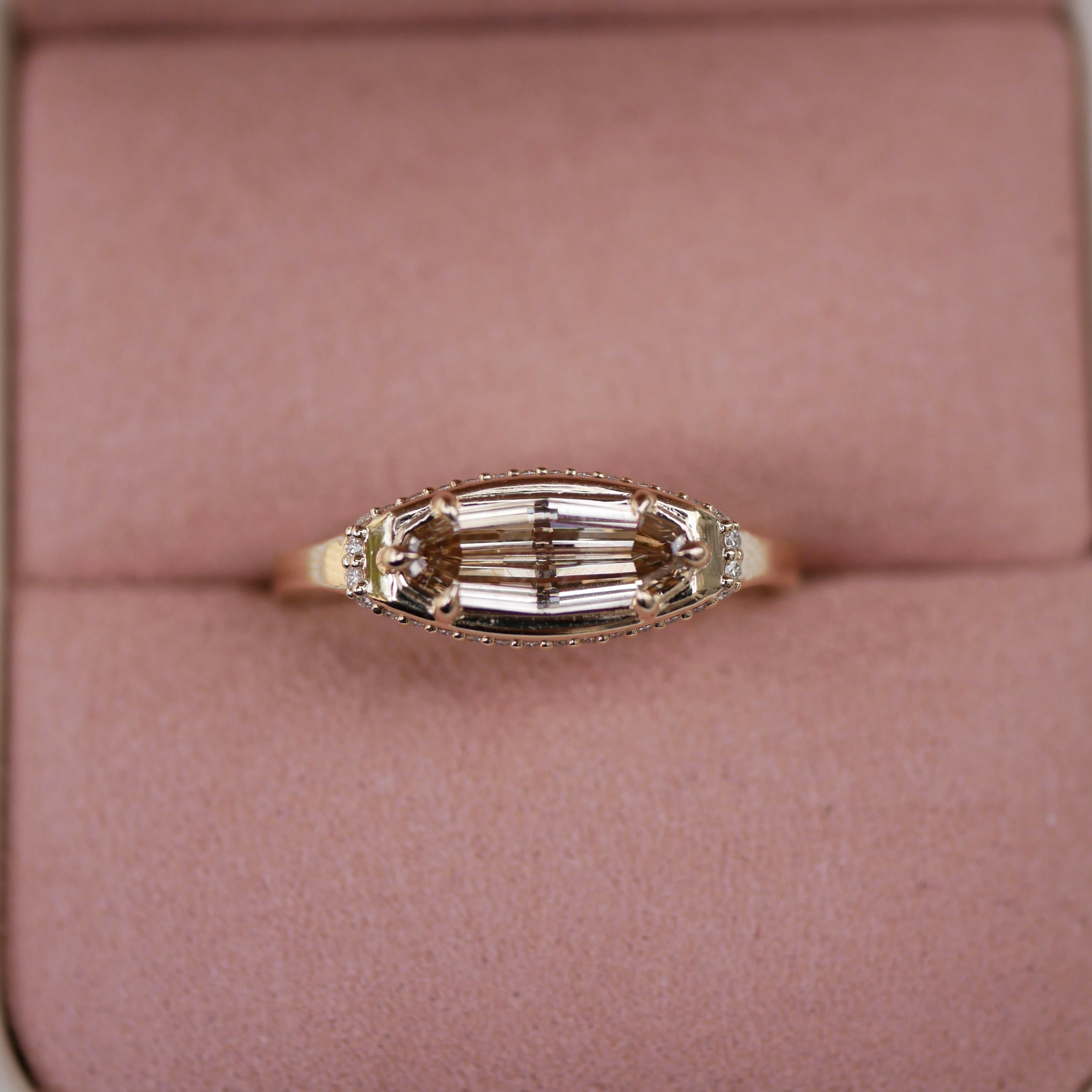1.03ct Geo Oval Step Cut<br><b> Emily Warden Designs </b>| Geo Oval Diamond Signet