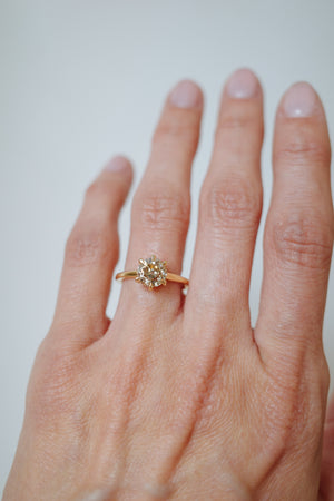 1.56ct Round Old European Cut <br><b> We Are Arrow Ltd </b>| 2/ Modern Antique Champagne Ring