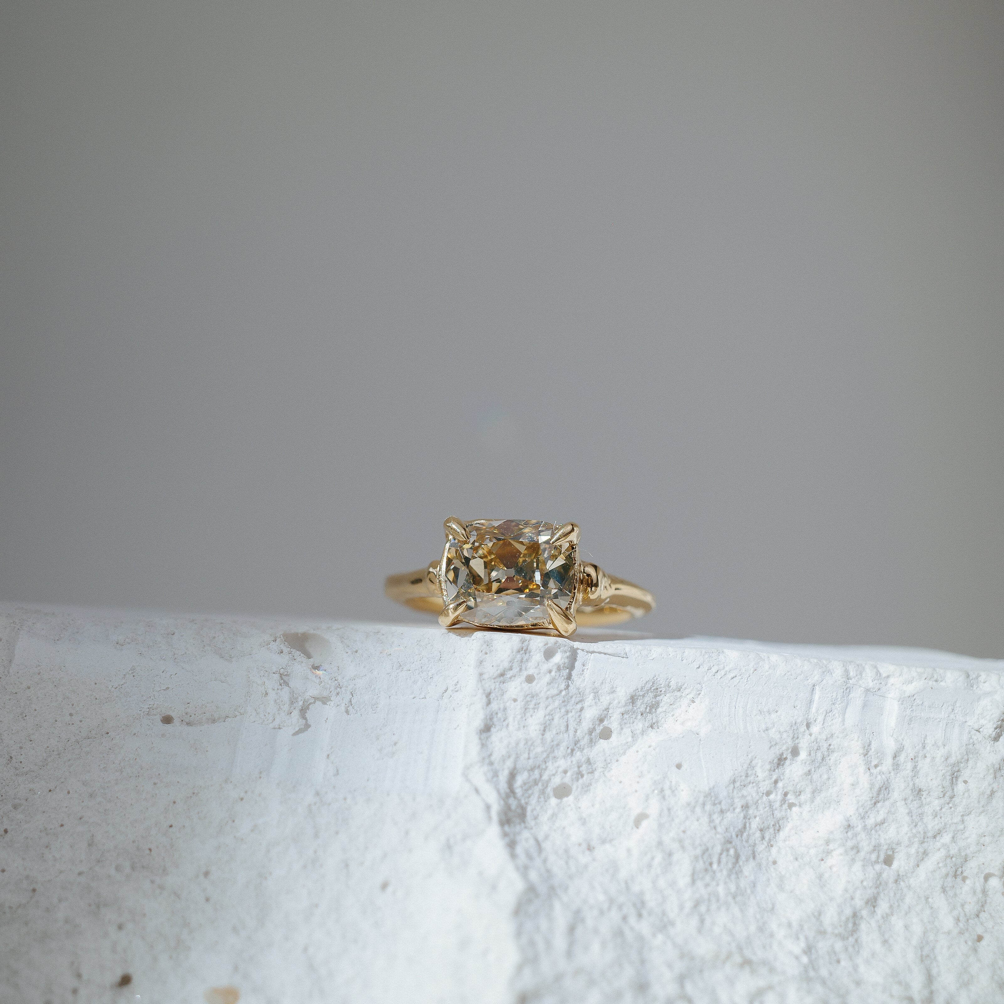 2.22ct Modern Antique Old Mine Cut <br><b> We Are Arrow Ltd </b>| 3/ Modern Antique Champagne Ring