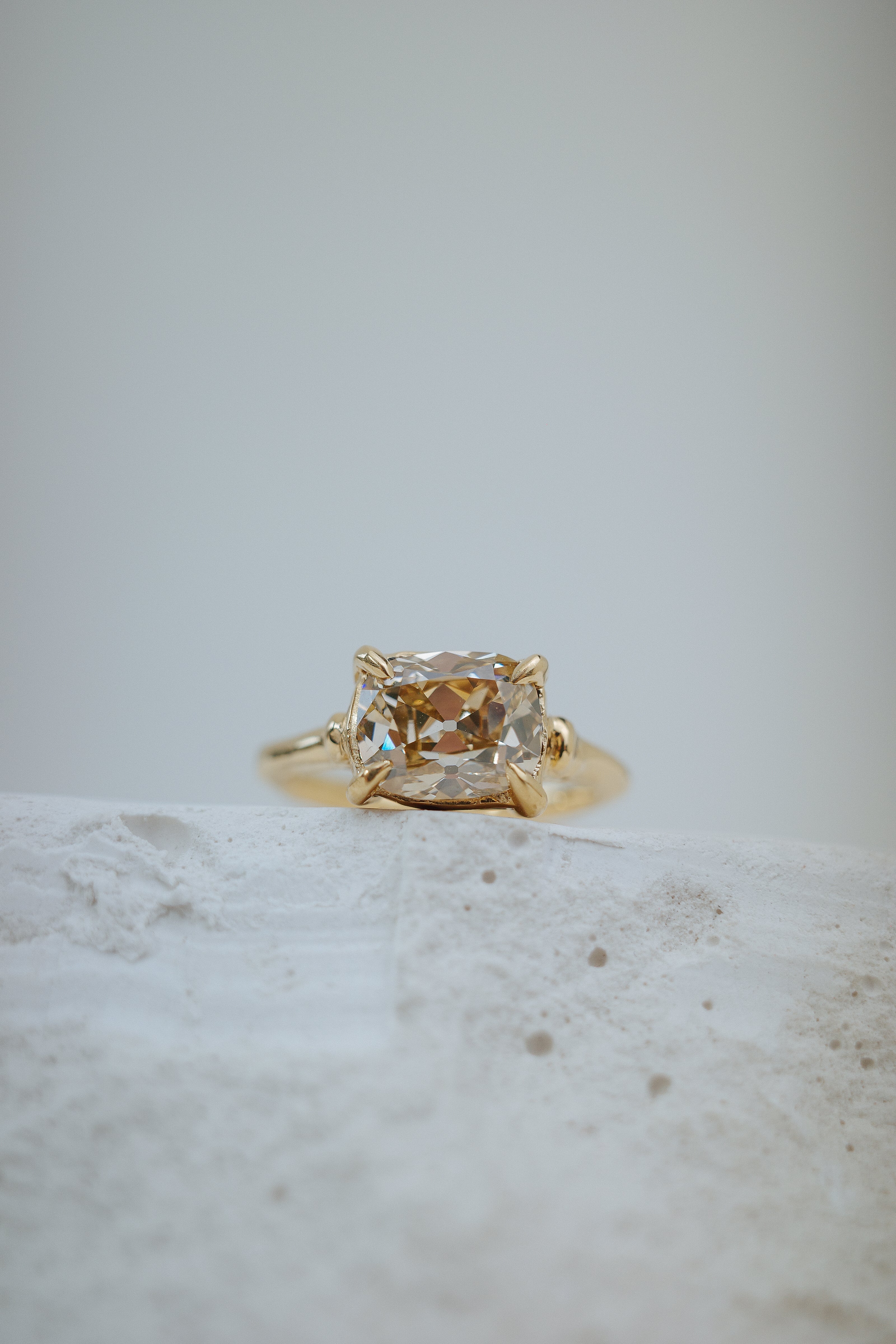 2.22ct Modern Antique Old Mine Cut <br><b> We Are Arrow Ltd </b>| 3/ Modern Antique Champagne Ring