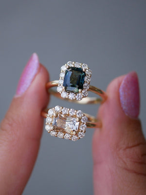 Peach Sapphire Diana Ring