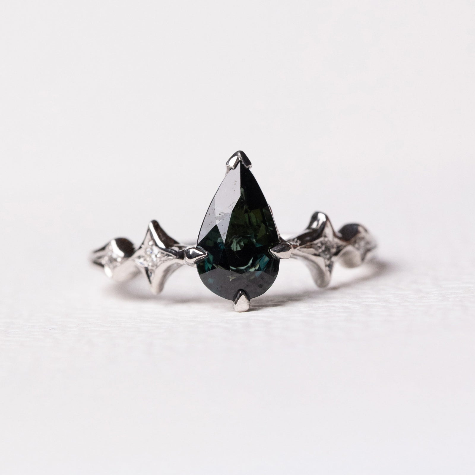 1.48ct Pear Brilliant Sapphire <br><b> Ileava Jewelry </b>| Sylvie Sapphire Ring