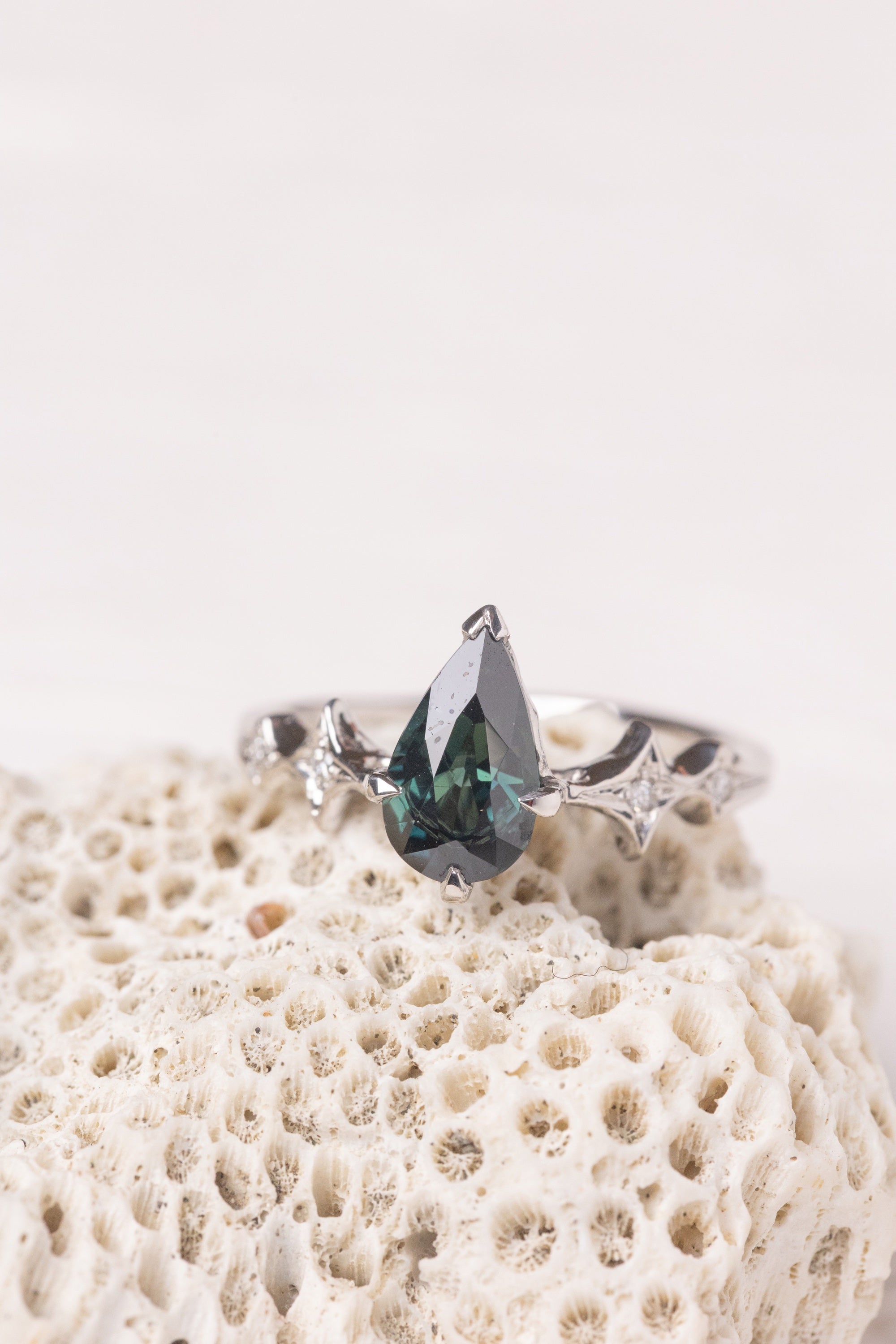 1.48ct Pear Brilliant Sapphire <br><b> Ileava Jewelry </b>| Sylvie Sapphire Ring