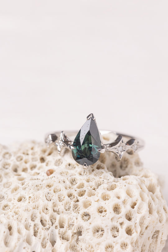 1.48ct Pear Brilliant Sapphire <br><b> Ileava Jewelry </b>| Sylvie Sapphire Ring