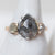 3.50cttw Pear and Round Rosecuts <br><b> Ileava Jewelry </b>| Salt and Pepper Pear Ring