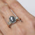 3.50cttw Pear and Round Rosecuts <br><b> Ileava Jewelry </b>| Salt and Pepper Pear Ring