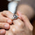 3.50cttw Pear and Round Rosecuts <br><b> Ileava Jewelry </b>| Salt and Pepper Pear Ring