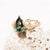 2.16ct Pear Brilliant Sapphire <br><b> Ileava Jewelry </b> | Deep Green Teardrop Layla Ring