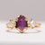 1.09ct Hexagon Step Cut Sapphire <br><b> Ileava Jewelry </b>| Three-Stone Ring
