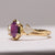 1.09ct Hexagon Step Cut Sapphire <br><b> Ileava Jewelry </b>| Three-Stone Ring