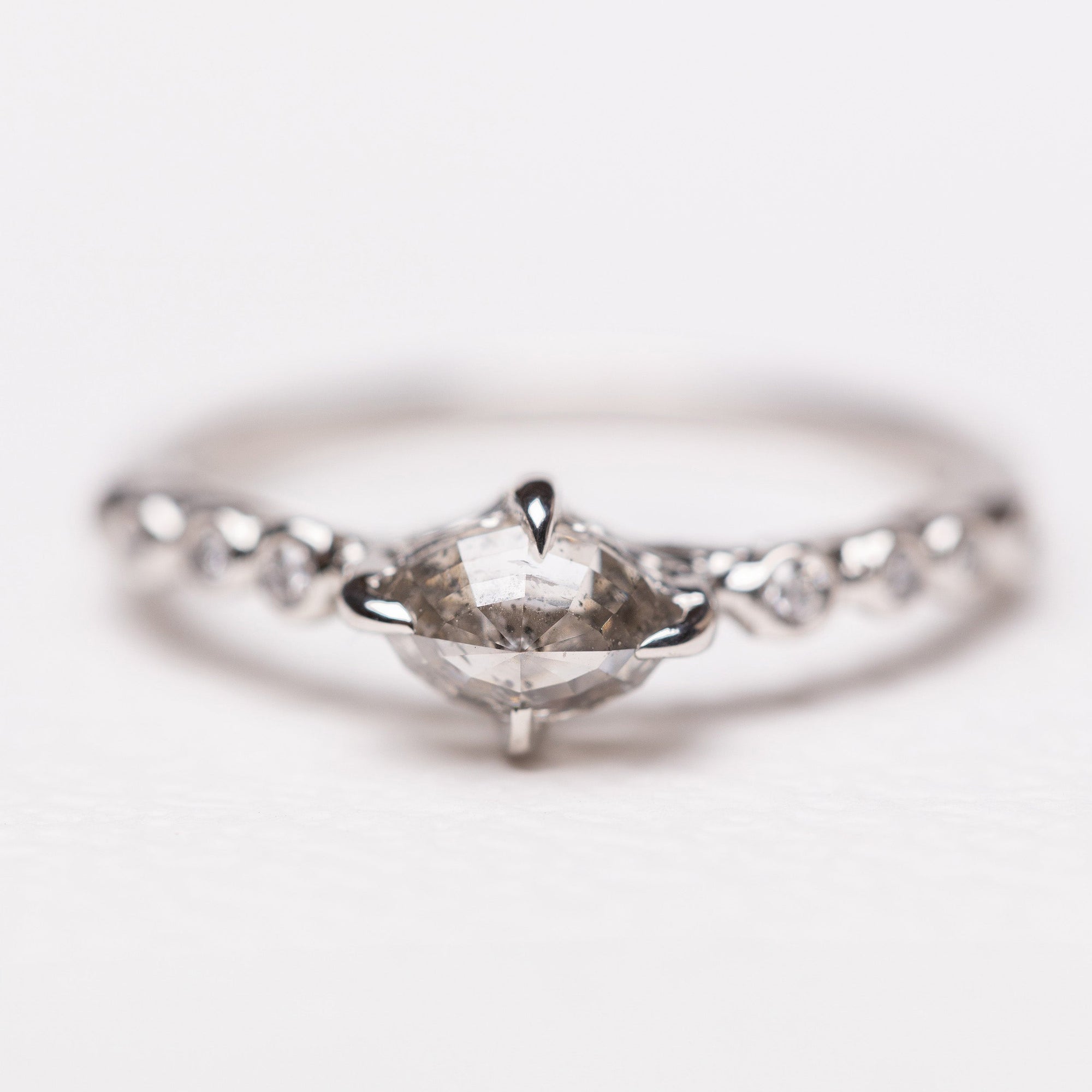 0.61ct Geo Marquise Rosecut <br><b> Ileava Jewelry </b>| Geometric Marquise Diamond Ring