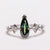 1.36ct Pear Brilliant Sapphire <br><b> Sylvie </b>| Elongated Sapphire Ring with Stardust Accents