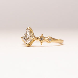 0.84ct Kite Step Cut <br><b> Ileava Jewelry </b> | Sylvie - Kite Shape Canadian Salt and Pepper