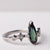 1.36ct Pear Brilliant Sapphire <br><b> Sylvie </b>| Elongated Sapphire Ring with Stardust Accents