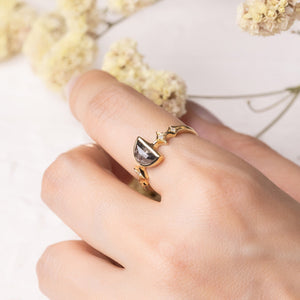 1.08ct Half Moon Rosecut <br><b> Ileava Jewelry </b>| Sylvie Ring