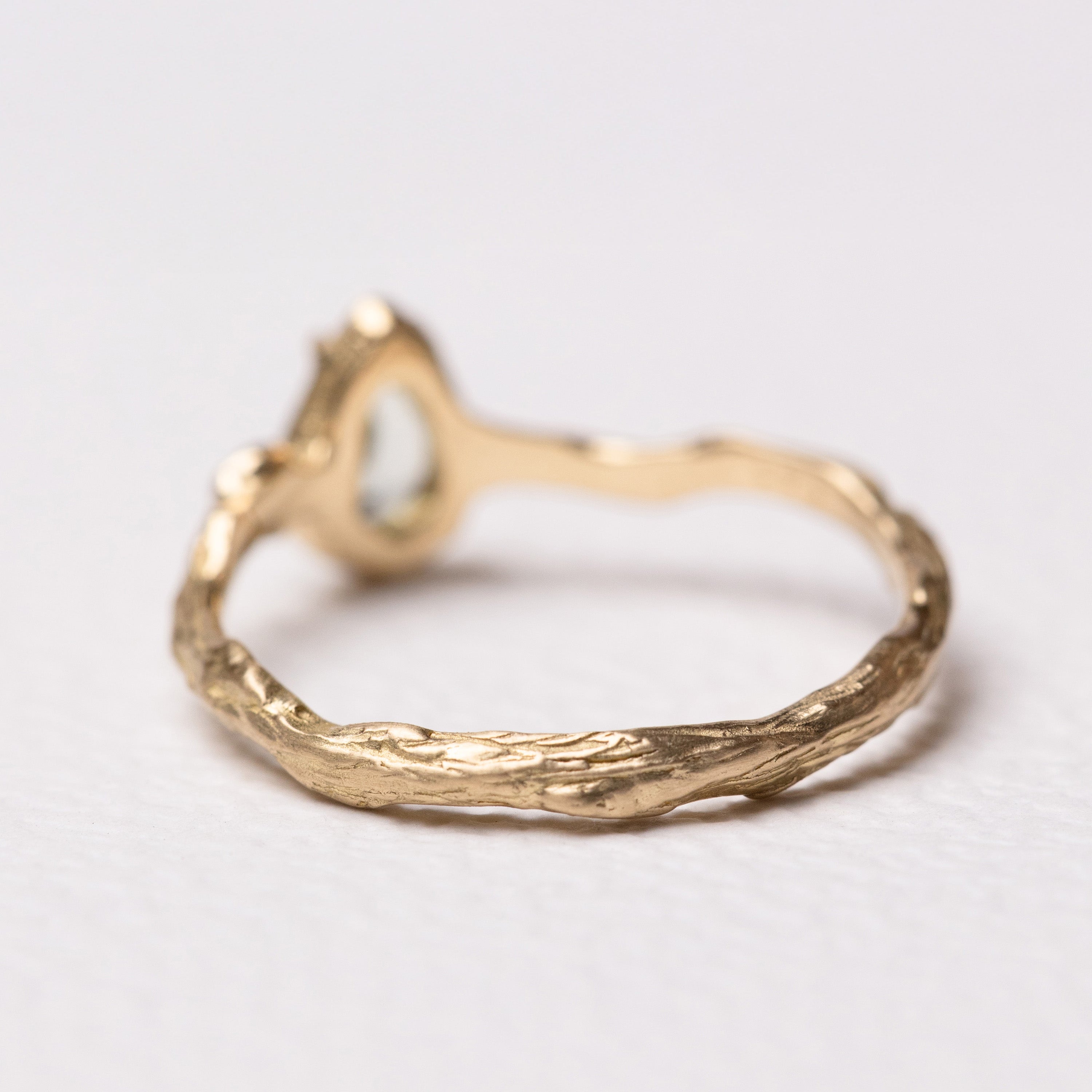 0.45ct Pear Brilliant Sapphire <br><b> Ileava Jewelry</b> | Branch Ring