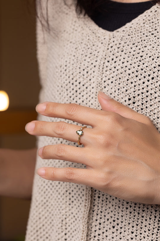 0.45ct Pear Brilliant Sapphire <br><b> Ileava Jewelry</b> | Branch Ring