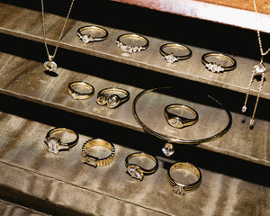 1.23cttw Champagne Pear Brilliants <br><b>Emily Warden Designs</b> | Toi et Moi Pear Bezel Ring