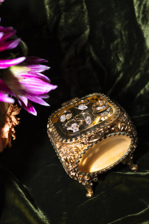 1.23cttw Champagne Pear Brilliants <br><b>Emily Warden Designs</b> | Toi et Moi Pear Bezel Ring