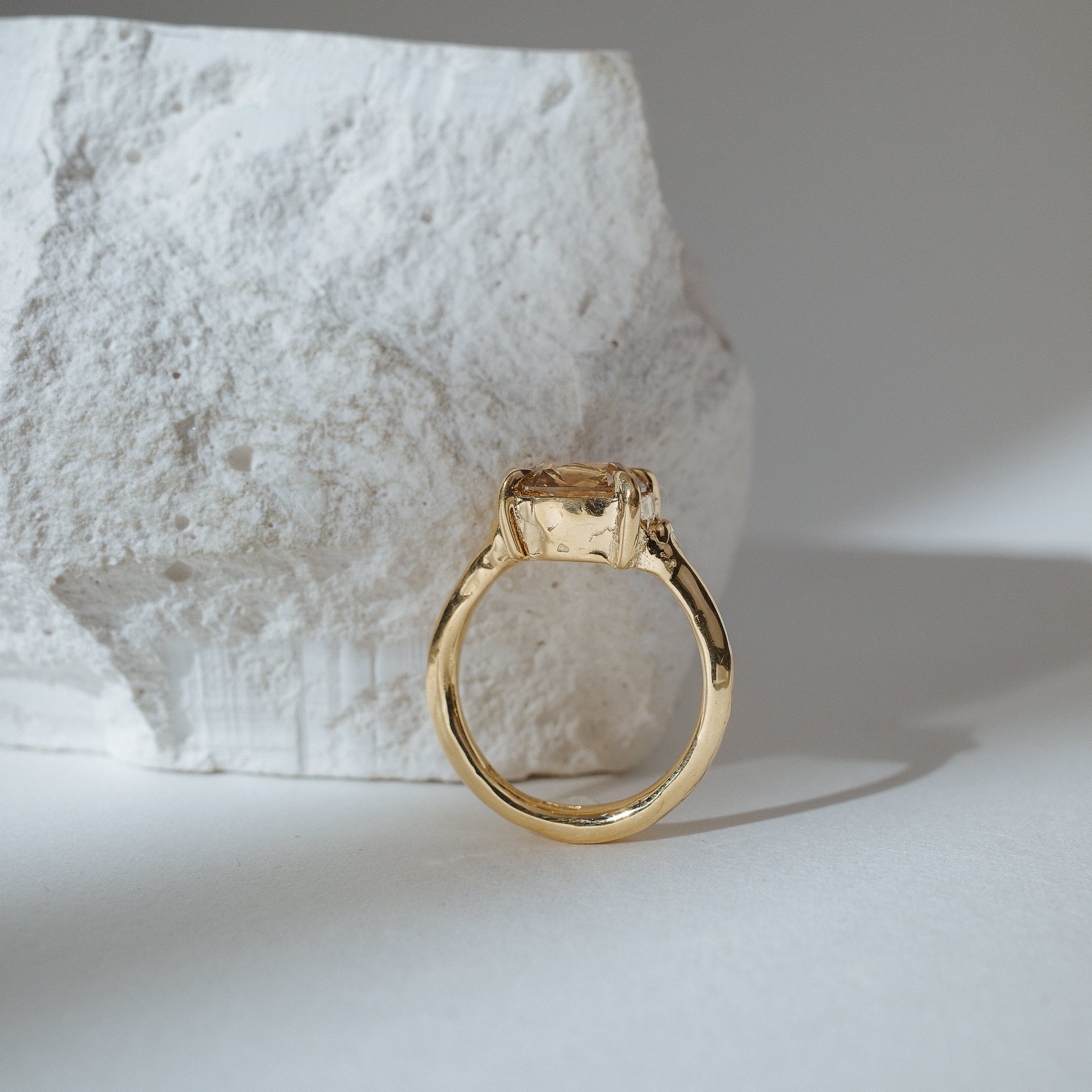 2.22ct Modern Antique Old Mine Cut <br><b> We Are Arrow Ltd </b>| 3/ Modern Antique Champagne Ring