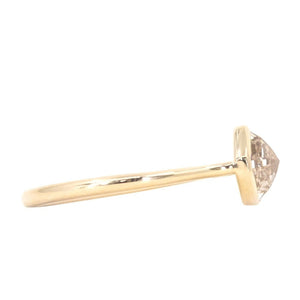 1.33ct Asscher cut Diamond in 14k Yellow Gold Contemporary Bezel Setting