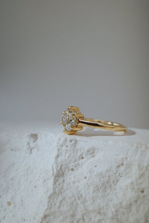 2.01ct Round Rosecut <br><b> We Are Arrow Ltd </b>| 4/ Modern Antique Double Rose Ring