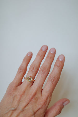 2.01ct Round Rosecut <br><b> We Are Arrow Ltd </b>| 4/ Modern Antique Double Rose Ring