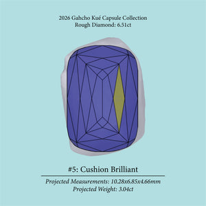 6.51ct VVS2 K Pre-Cut Canadian Champagne Diamond 27937