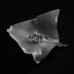 0.82ct Modern Antique Cut <br><b> We Are Arrow Ltd </b>| 5/ Modern Antique Rectangle Ring