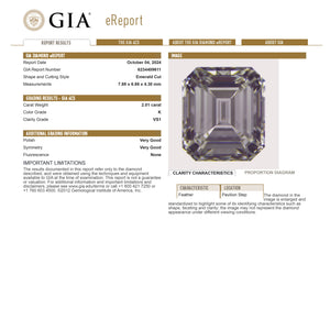 2.01ct 7.88x6.86x4.30mm GIA VS2 K Cut Corner Rectangle Step Cut 28036-01