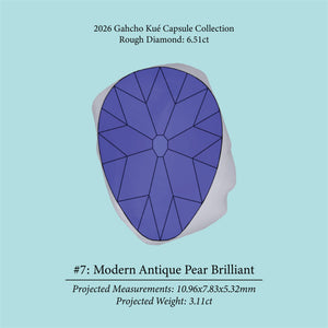6.51ct VVS2 K Pre-Cut Canadian Champagne Diamond 27937