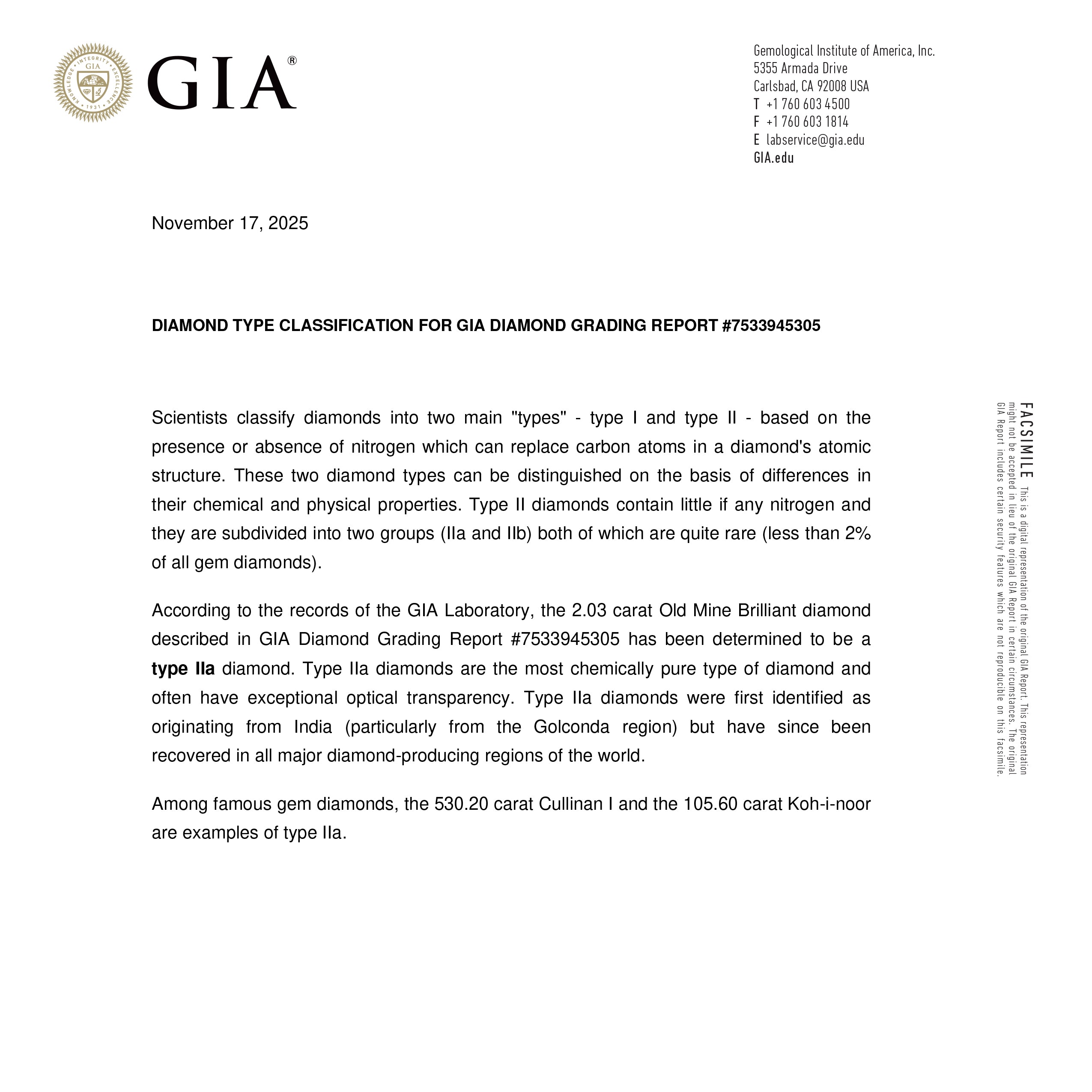 2.03ct 10.46x6.66x3.96mm GIA Type IIa VVS1 J Modern Antique Old Mine Cut 27399-01