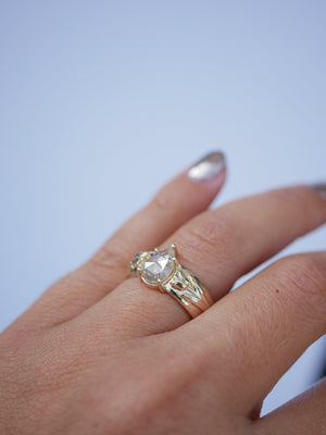 Pear Diamond Tulip Ring