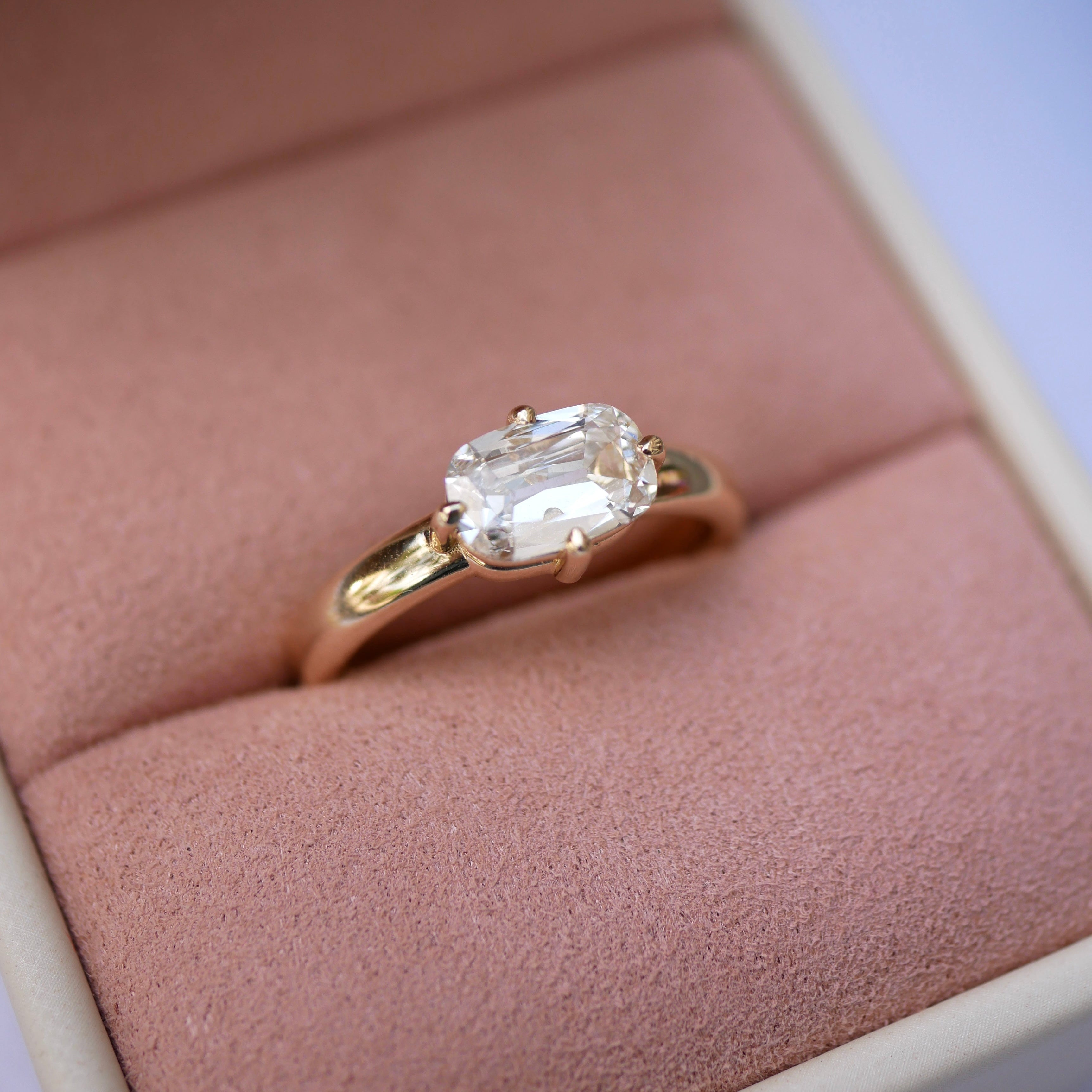 1.04ct Modern Antique Old Mine Cut<br><b> Emily Warden Designs </b>| Horizon Ring
