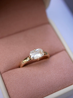 Elongated Cushion Diamond Horizon Ring