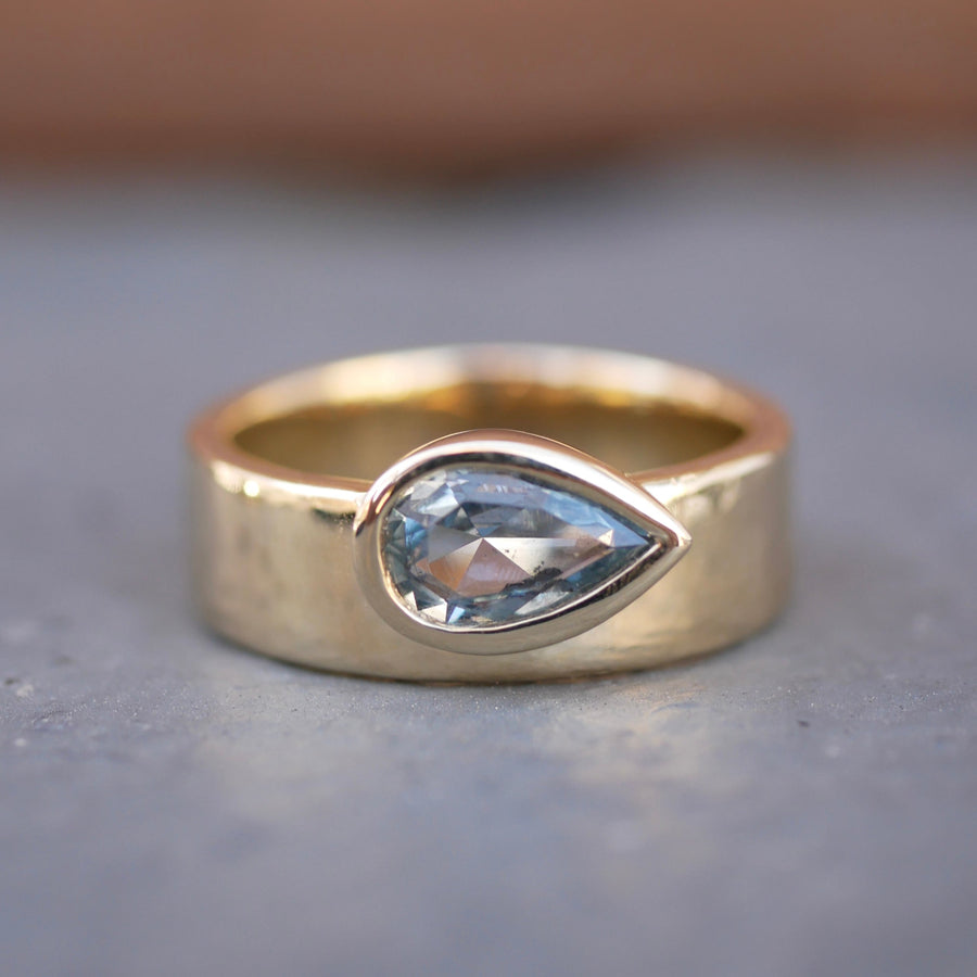 0.80ct Pear Brilliant Sapphire <br><b> Emily Warden Designs </b>| Cigar Band