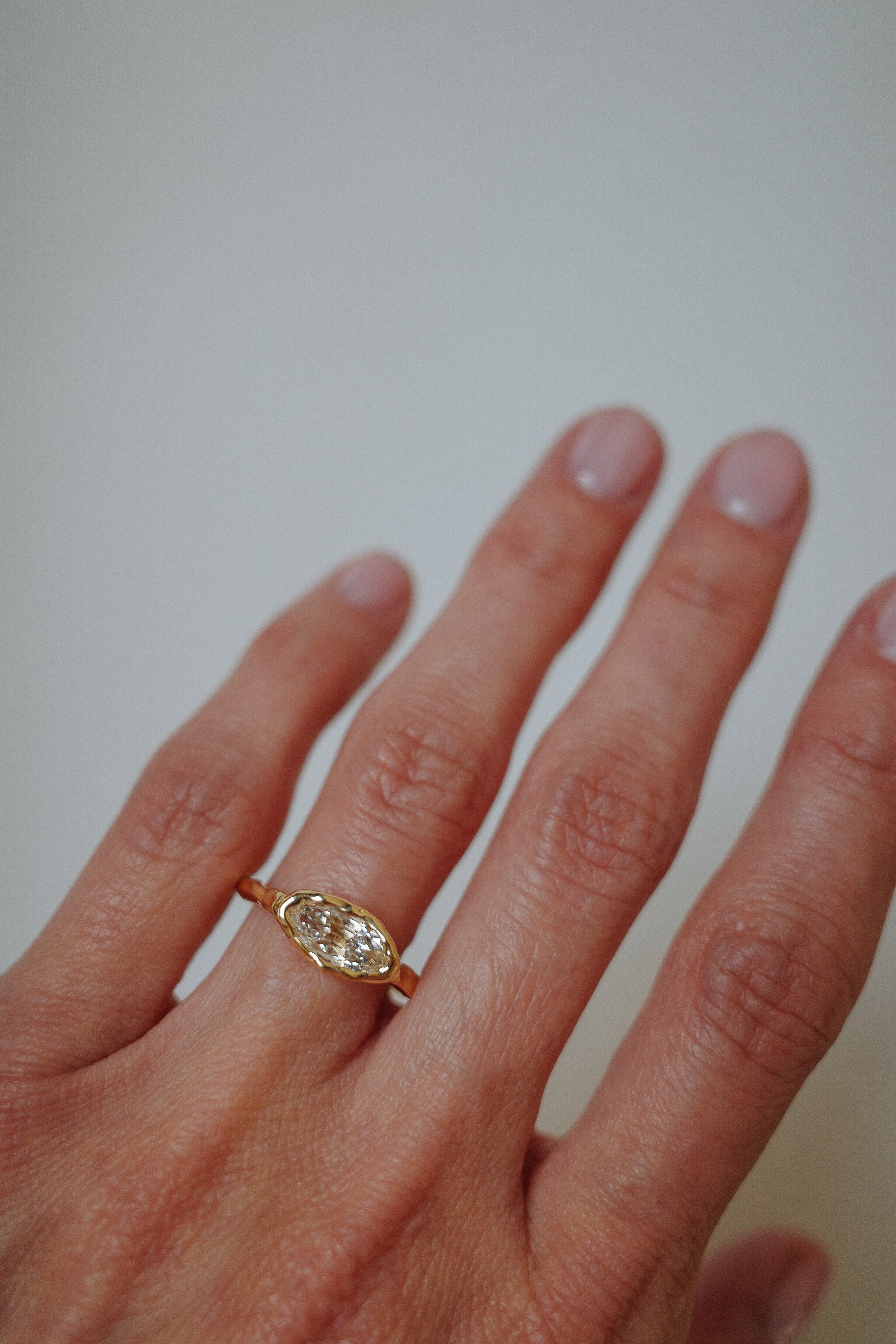 1.00ct Moval Brilliant <br><b> We Are Arrow Ltd </b>| 8/ Modern Antique Ring