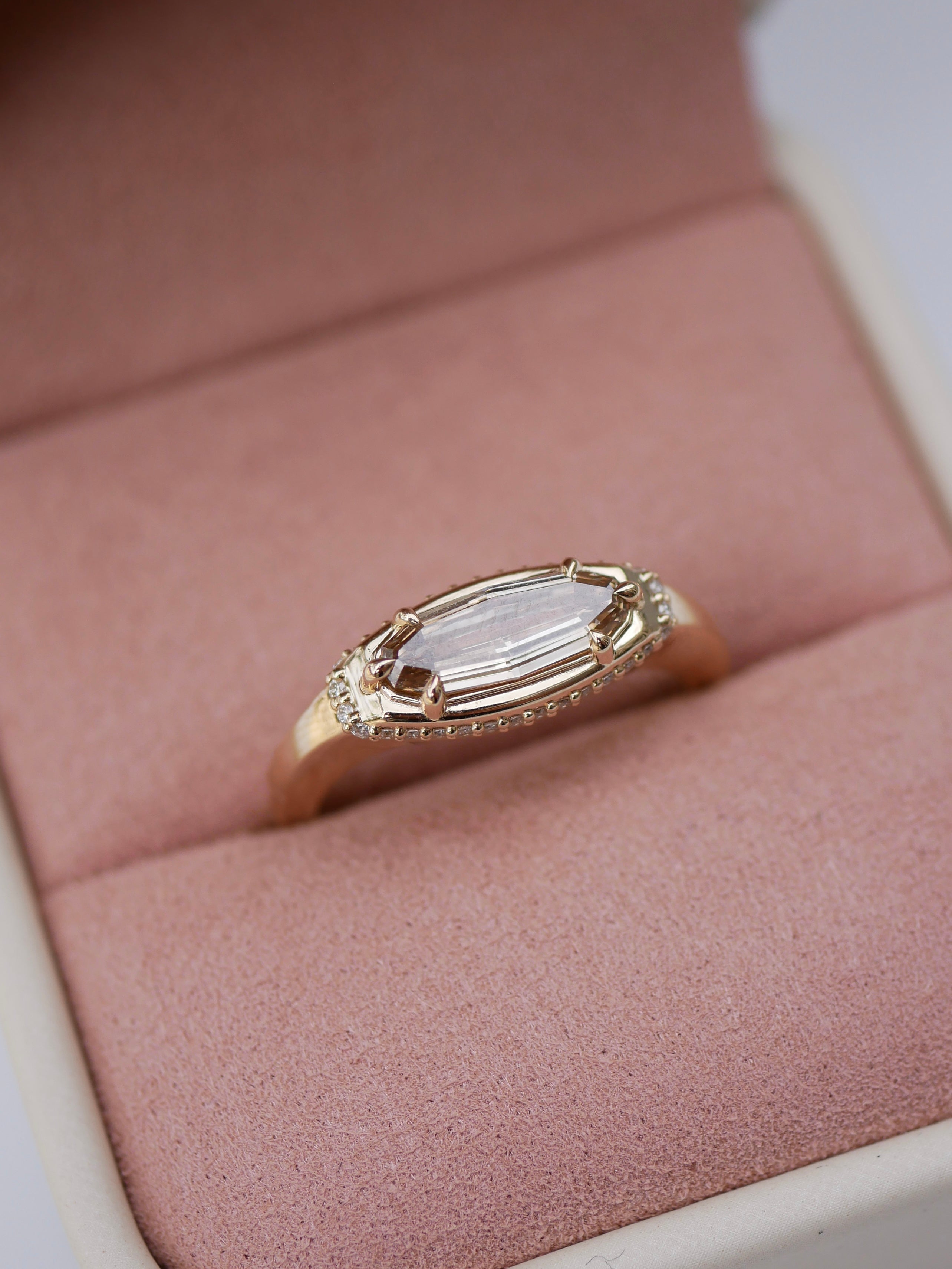 1.03ct Geo Oval Step Cut<br><b> Emily Warden Designs </b>| Geo Oval Diamond Signet