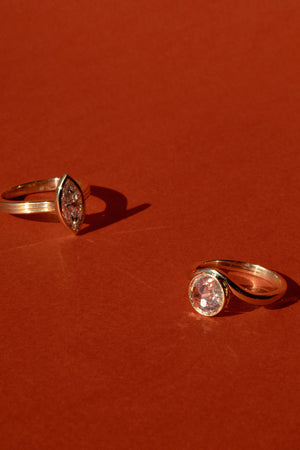 0.94ct Round Rosecut <br><b>June Rings </b>| Antique Botany