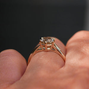 Hexagon Diamond Split Shank Ring