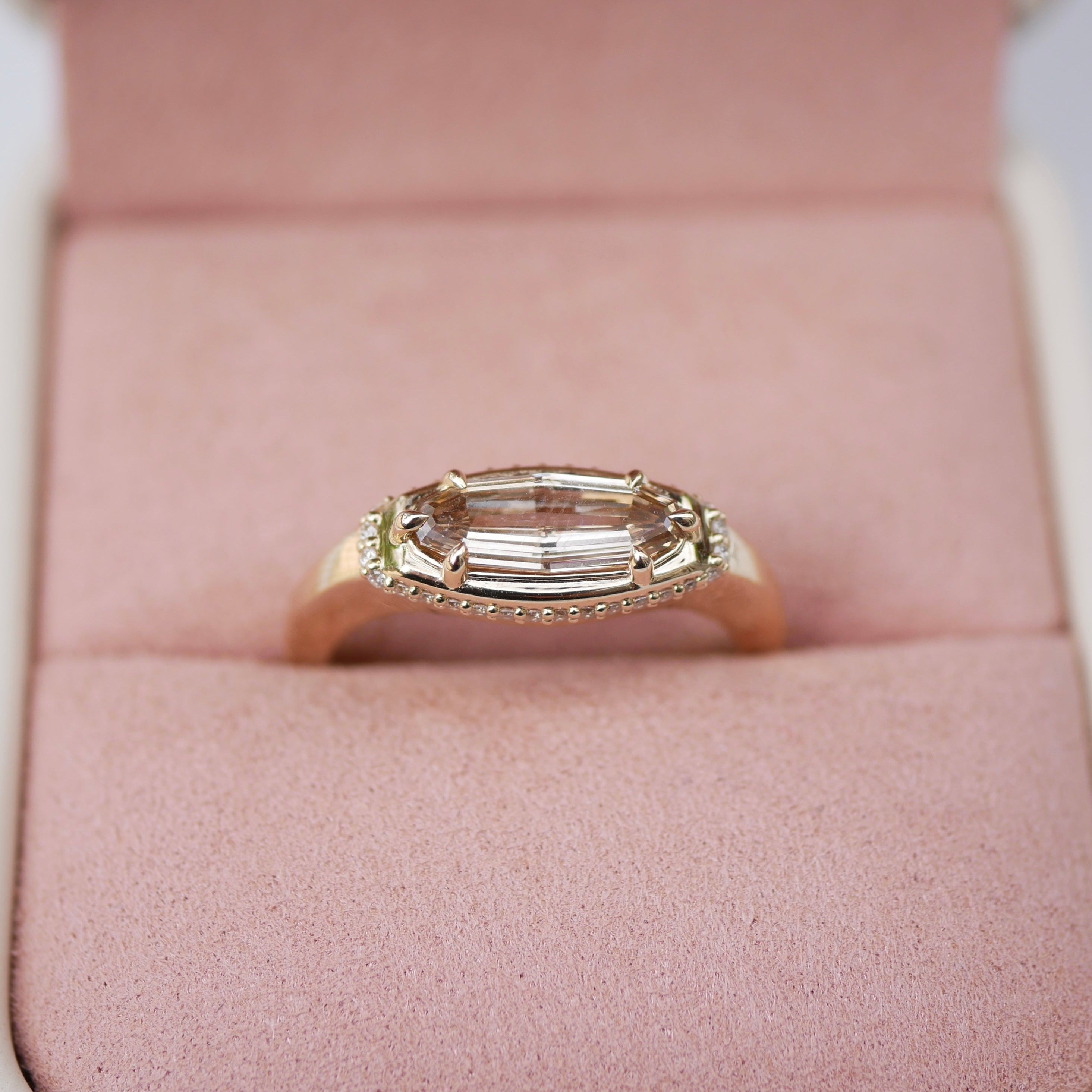 1.03ct Geo Oval Step Cut<br><b> Emily Warden Designs </b>| Geo Oval Diamond Signet