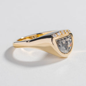 1.51ct Half Moon Rosecut <br><b>Angela Monaco Jewelry </b>| Luna Ring