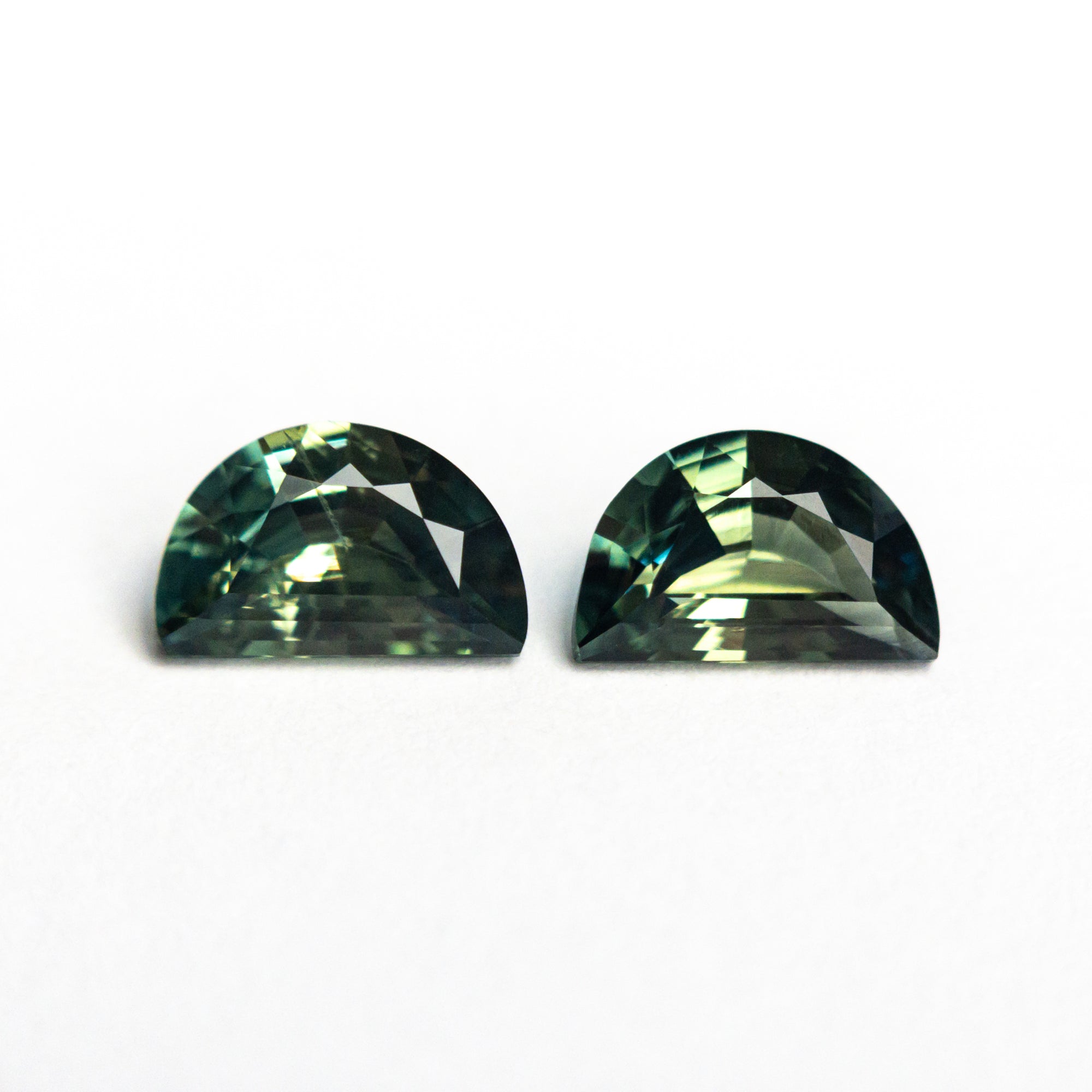 Matching Pair Australian Half Moon Sapphire Melee 🇦🇺