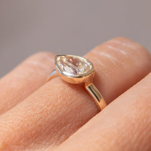 1.01ct Pear Brilliant <br><b> Brockton Gems </b>| Canadian East-West Pear Ring