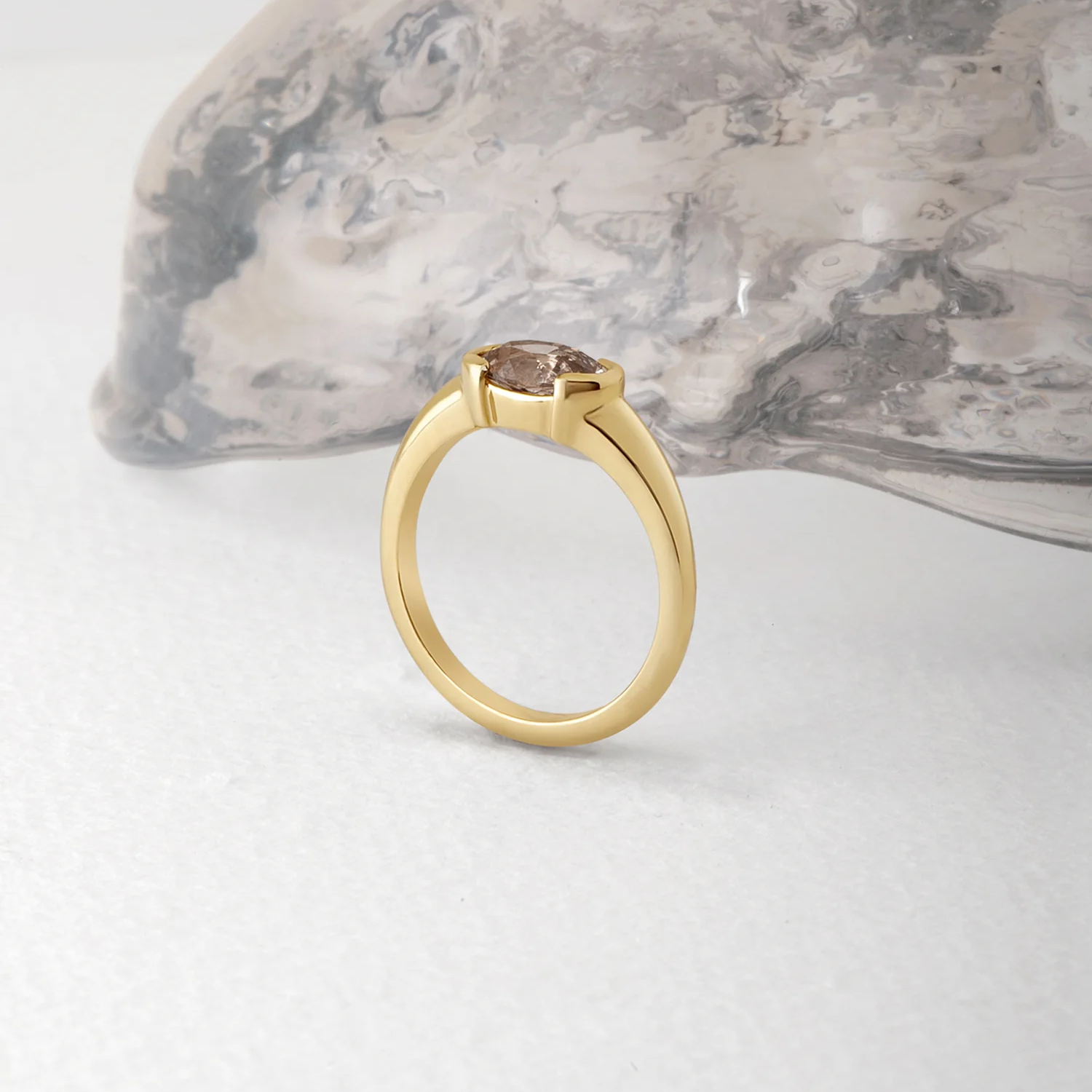 1.16ct Champagne Modern Antique Moval Brilliant 🇨🇦 <br><b>ATTIC</b> | Toni Ring
