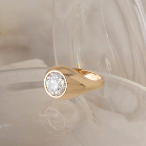 Attic Gold | Jasper Ring <br> 2.78ct Antique Old European Cut