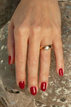 1.52ct Modern Antique Pear Brilliant 🇨🇦<br><b>ATTIC</b> | Cove Ring