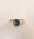 Freya Ring - Green Cut-Corner Rectangle Sapphire