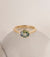 Milgrain Sophie Ring - Green Oval Sapphire