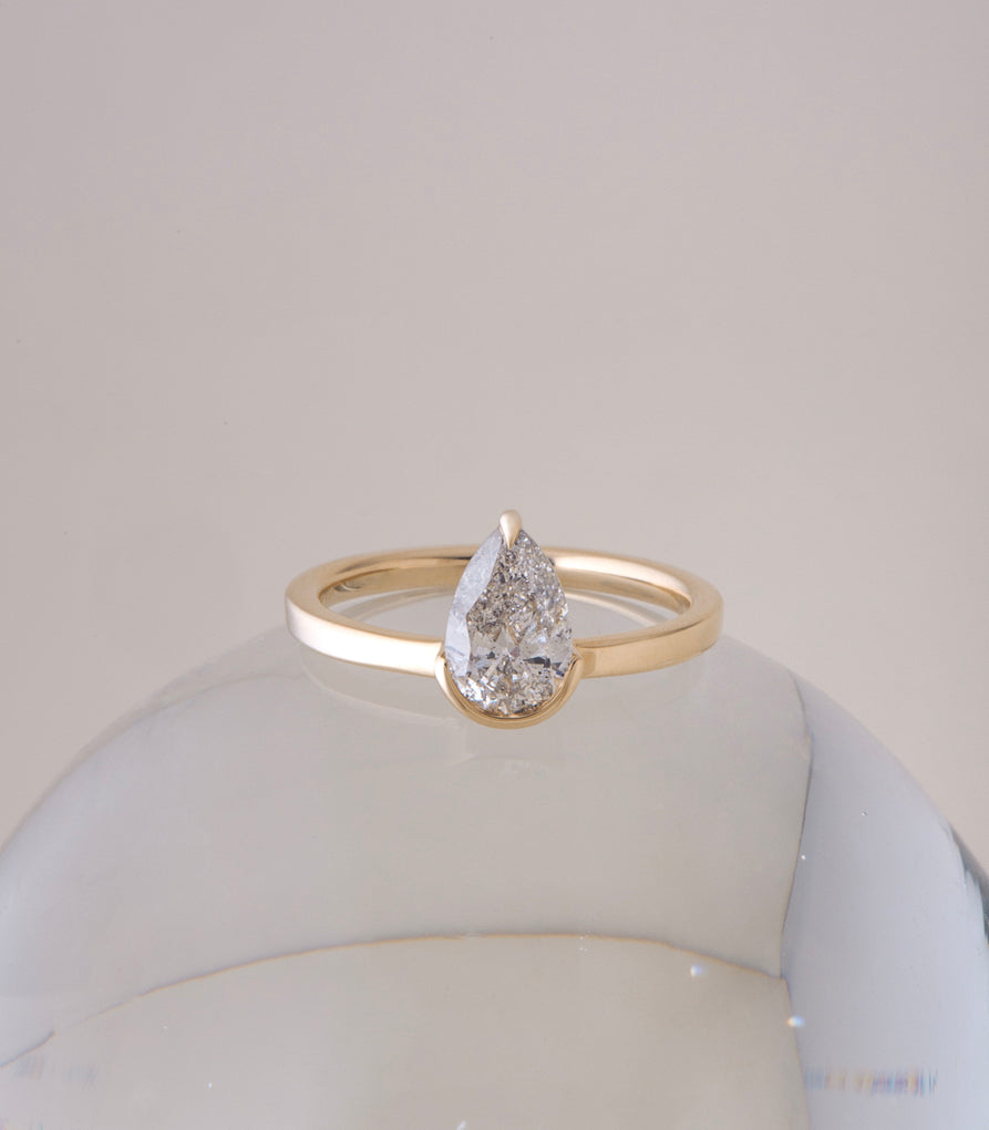 ATTIC Ring - Salt + Pepper Pear Brilliant